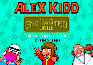 Заставка игры Alex Kidd in the Enchanted Castle